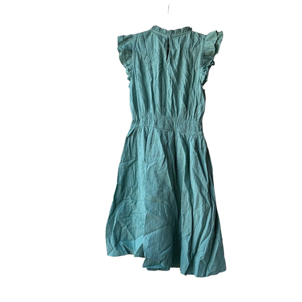j.crew gauze flutter-sleeve mini dress eucalyptus steam green by516 women small - Picture 3 of 5